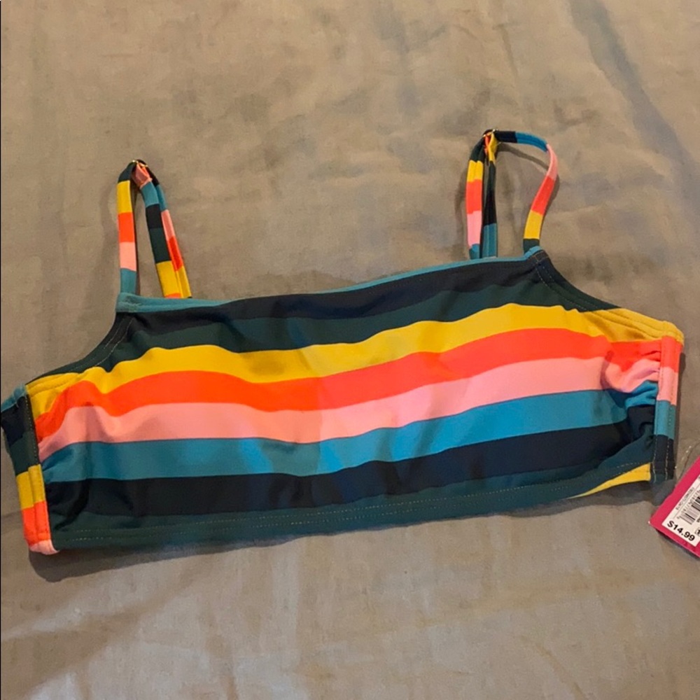 Target Xhilaration colorful striped bikini top